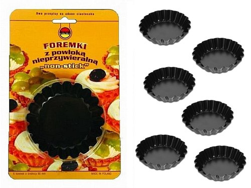 SNB Foremki Ø90 mm z warstwą ochronną NON-STICK 10 sztuk SNB Foremki Ø90 mm z warstwą ochronną NON-STICK 10 sztuk