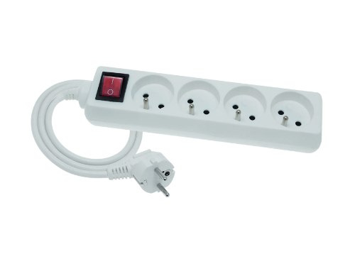 ELGOTECH Przedłużacz 4-krotny z wyłącznikiem i uziemieniem 3m EPS-403W ELGOTECH Przedłużacz 4-krotny z wyłącznikiem i uziemieniem 3m EPS-403W