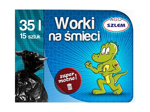 Szlemik Worki na śmieci 35l Super mocne 15 szt. Szlemik Worki na śmieci 35l Super mocne 15 szt.