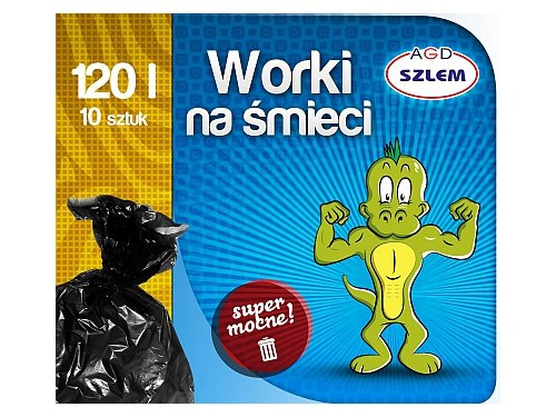 Szlemik Worki na śmieci 120l Super mocne 10 szt. Szlemik Worki na śmieci 120l Super mocne 10 szt.