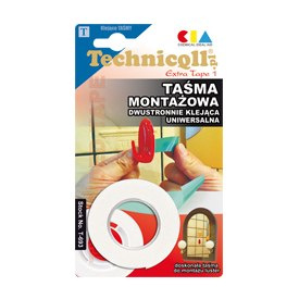 TECHNICQLL Taśma montażowa dwustronna 1,5mx19mm T-693 TECHNICQLL Taśma montażowa dwustronna 1,5mx19mm T-693