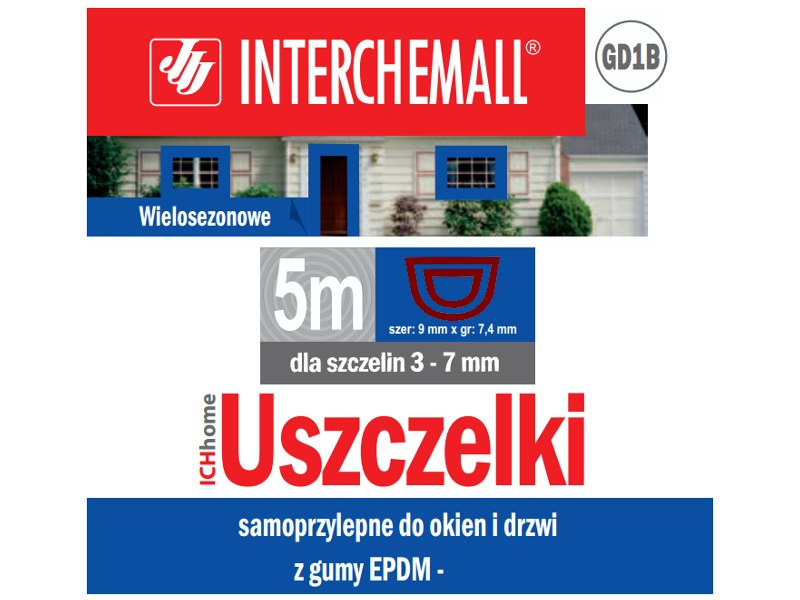 Uszczelki samoprzylepne do okien i drzwi brązowe GD1B Interchemall Uszczelki samoprzylepne do okien i drzwi brązowe GD1B Interchemall