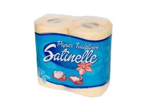 Papier toaletowy Satinelle 4 sztuki biały Papier toaletowy Satinelle 4 sztuki biały