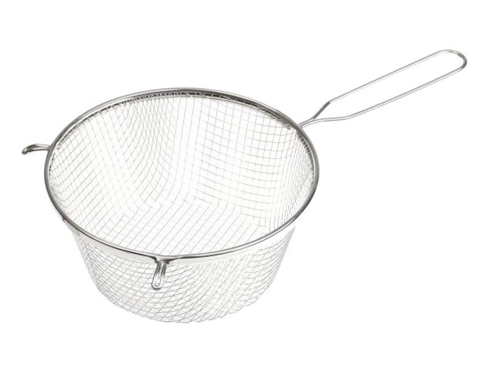 Sitko metalowe do smażenia duże oczka 20 cm Sitko metalowe do smażenia duże oczka 20 cm