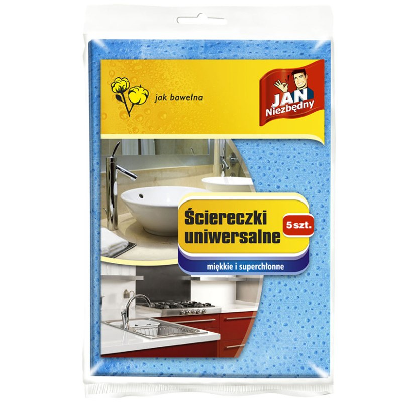 Jan Niezbędny Ściereczki Jak bawełna 5 sztuk Jan Niezbędny Ściereczki Jak bawełna 5 sztuk