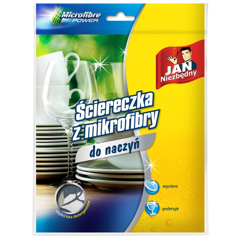 Jan Niezbędny Ściereczka z mikrofibry do naczyń Jan Niezbędny Ściereczka z mikrofibry do naczyń