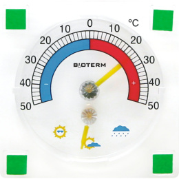 BIOTERM Termometr i higrometr przyklejany 90/90 mm 024800
