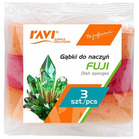 RAVI Gąbka do naczyń FUJI 3 sztuki