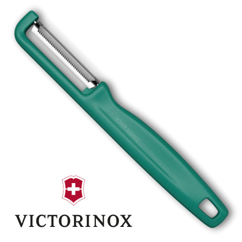 VICTORINOX Obieraczka LOTA, ząbkowana, dwustronna, zielona 6.0943.4